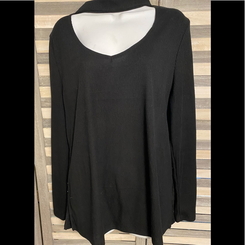 K Jordan High Neck Peekaboo Top Sz 1X